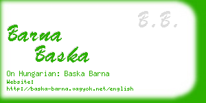 barna baska business card